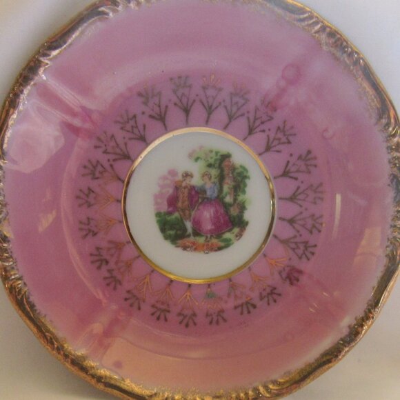 Garden Lovers Mauve Tea Cup and Saucer, Marvelous Mauve, Heavy Gold Gilt,   C111 - Picture 2 of 9